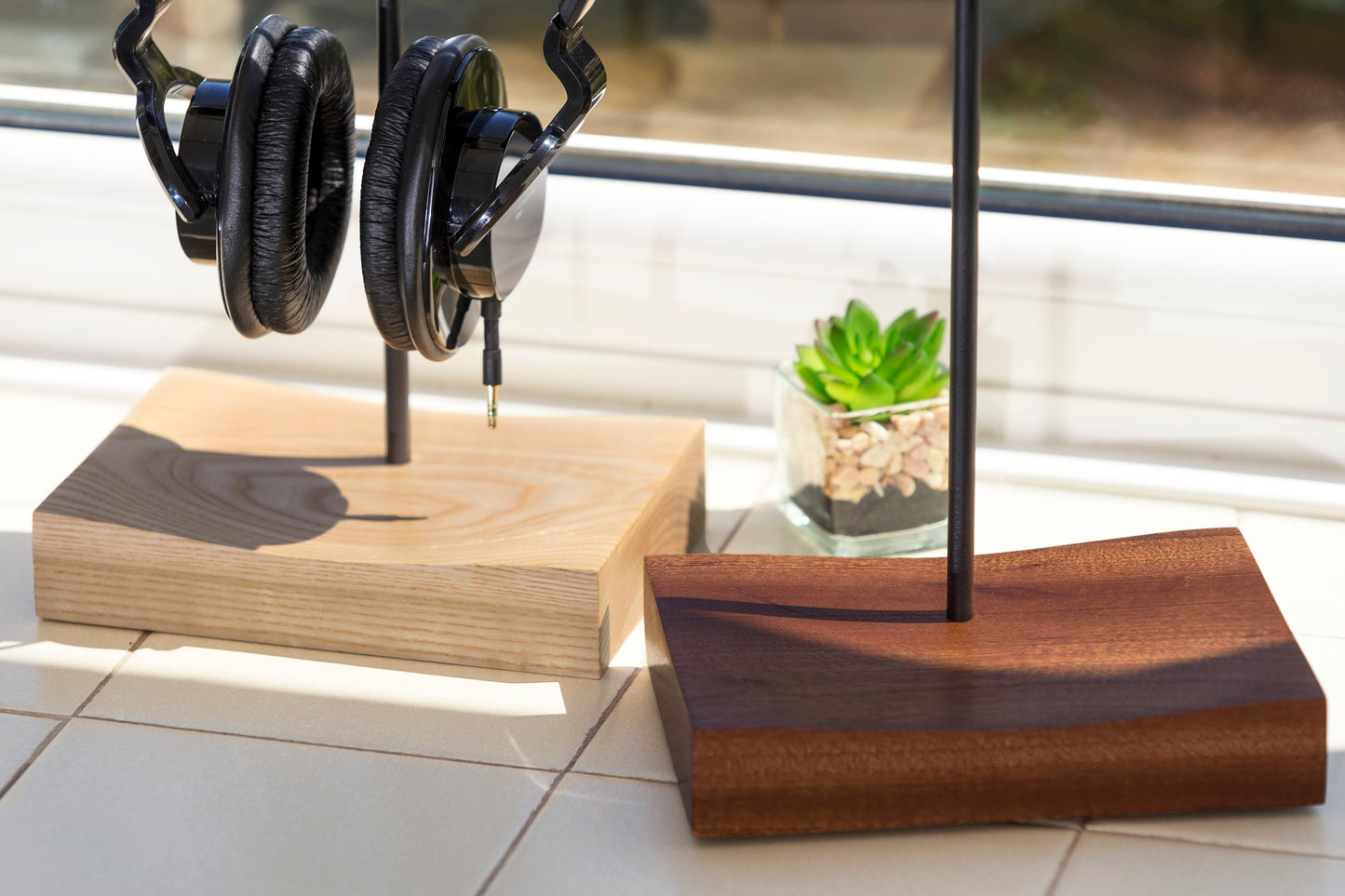 Ashwood Concave Headphone Stand hand carved by M-ski