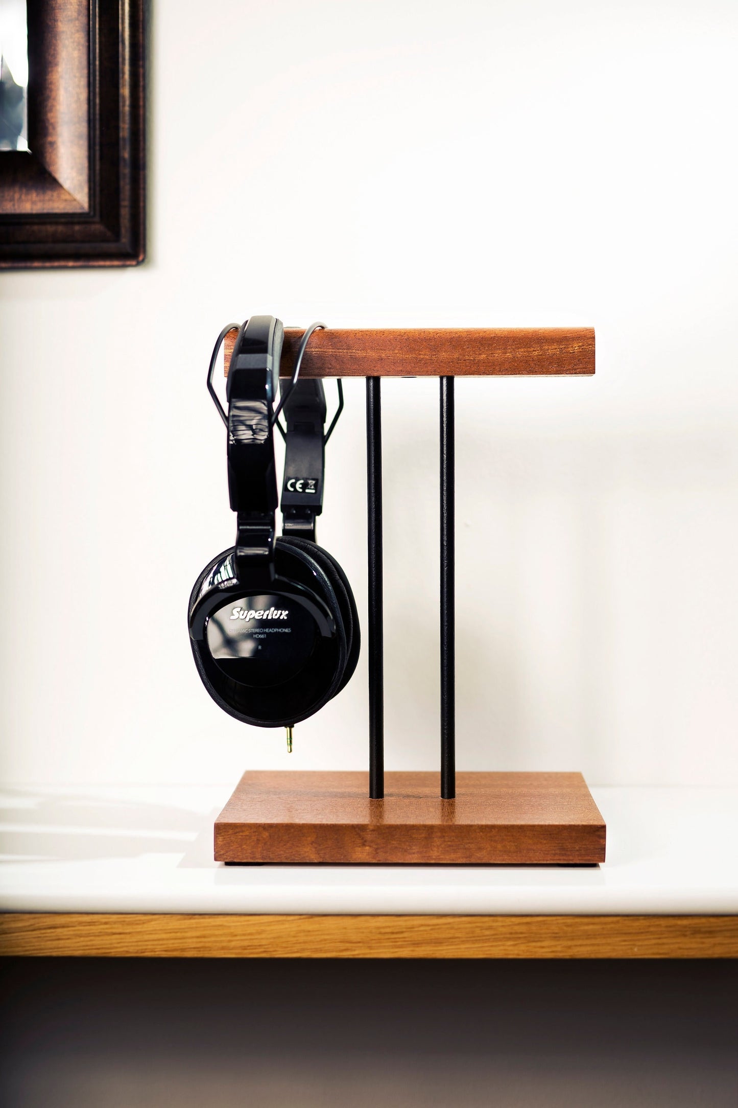 Mahogany Double Headphone Stand by M-ski Studio