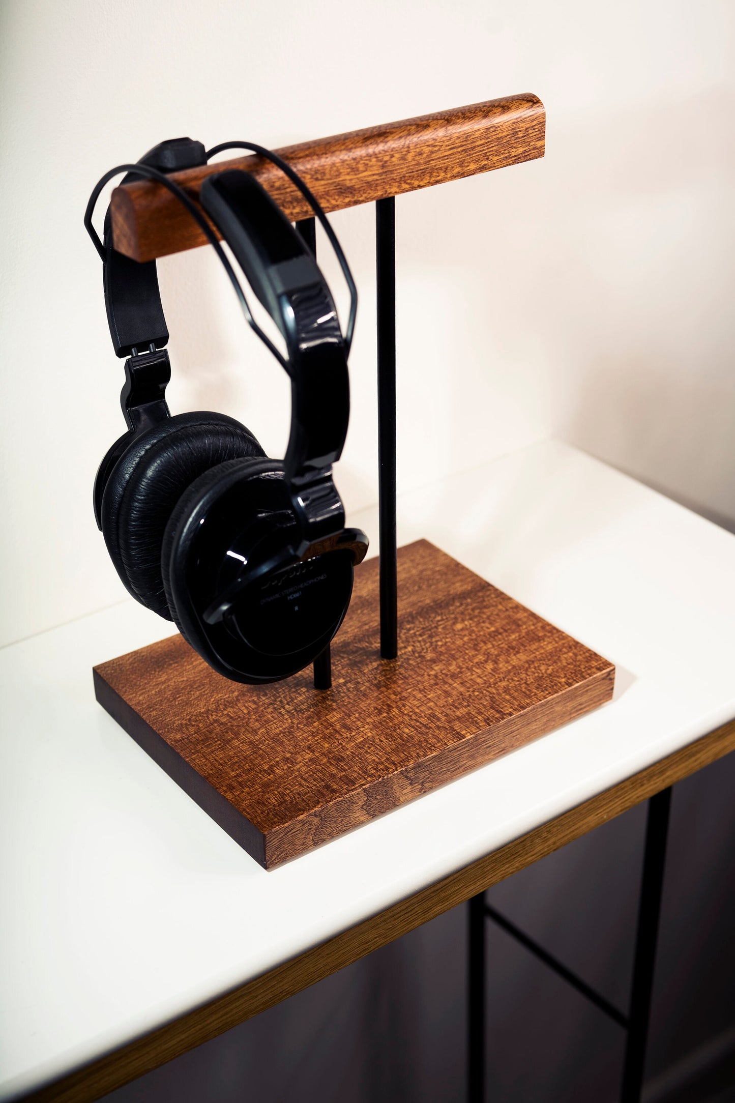 Mahogany Double Headphone Stand by M-ski Studio